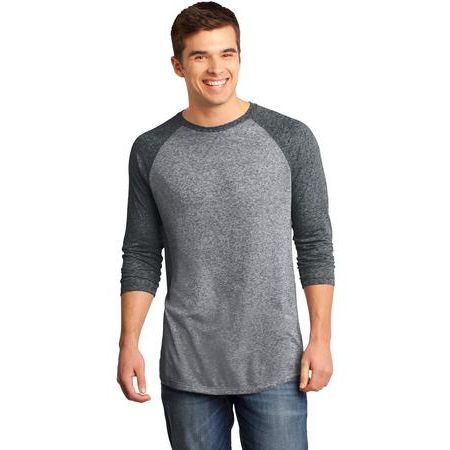 District ®  - Young Mens Microburn 3/4-Sleeve Raglan Tee. DT162