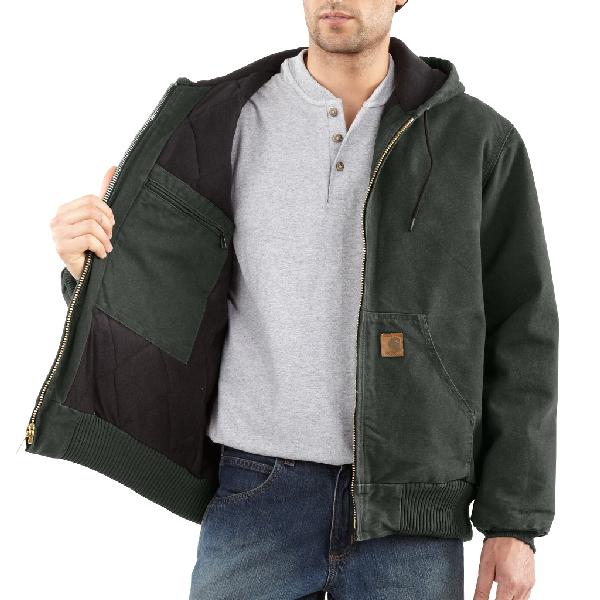 J130 - MEN'S SANDSTONE ACTIVE JAC/QUILTED FLANNEL LINED
